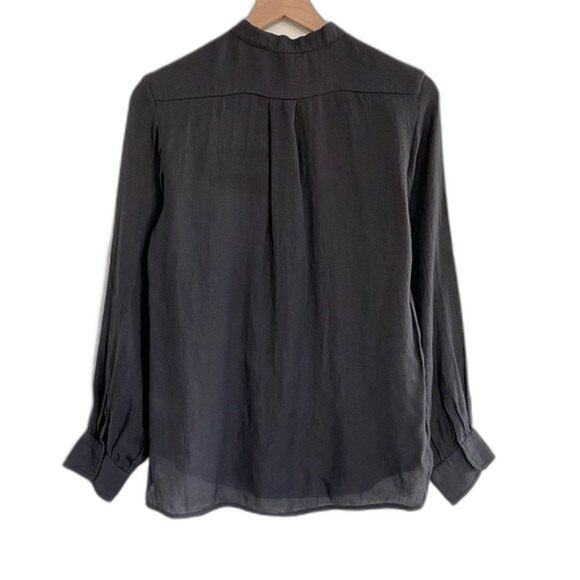 Woolrich Navy Linen Blouse Size M - Picture 2 of 7